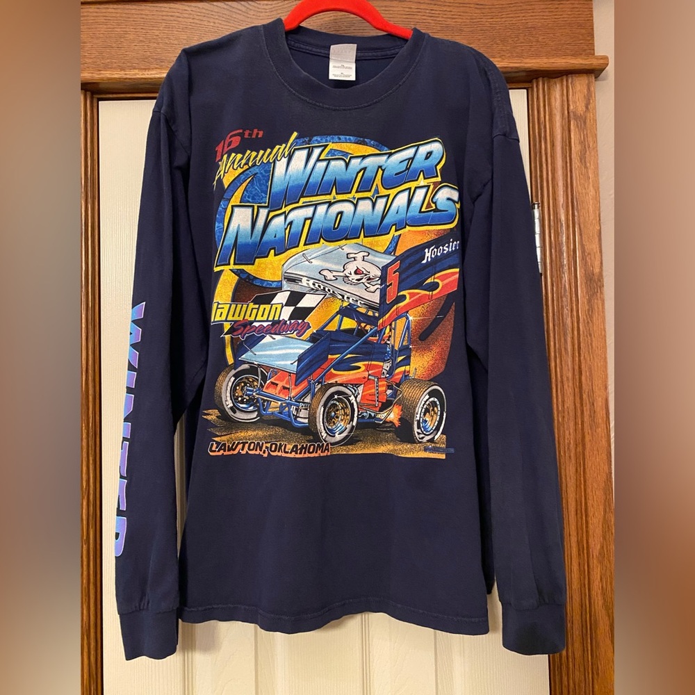 Gildan Activewear Men’s Long Sleeve T- Shirt Winter Nationals Navy XL